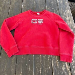 Y2K Abercrombie & Fitch Women's Red Crew Neck Sweatshirt